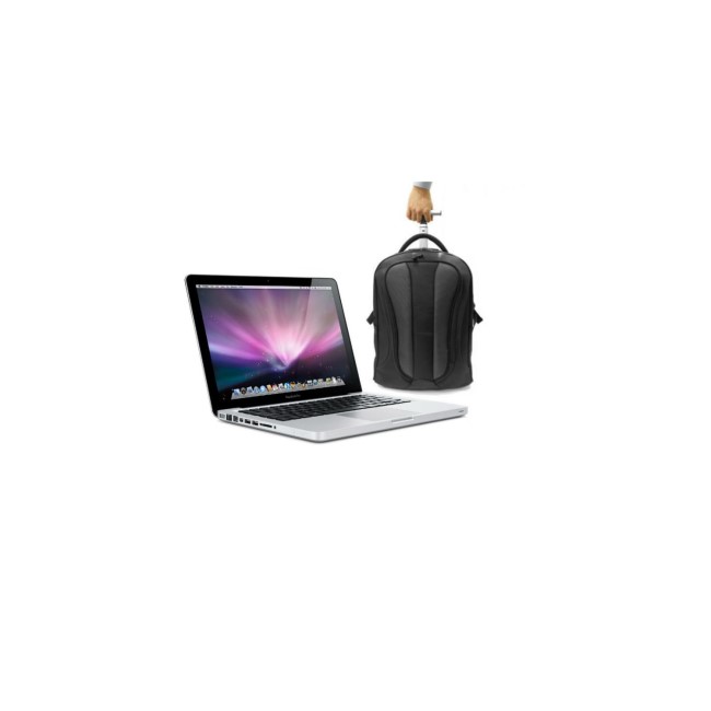 Apple MacBook Pro 5th Gen Core i5 8GB 128GB SSD 13.3 inch Retina Intel Iris 6100 Laptop + ElectrIQ Voyage Backpack Roller Bag