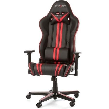 DXRacer Racing Series Gaming Chair in Black with Red Stripes