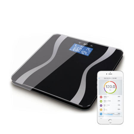 electriQ Bluetooth Full Body Analysing Smart Scales with Free iOS & Android App