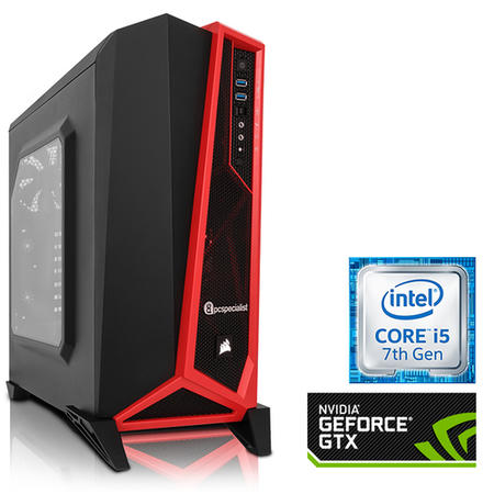 PC Specialist Core i5-7600K 16GB 3TB + 120GB SSD GeForce GTX 1070 Windows 10 Gaming Desktop